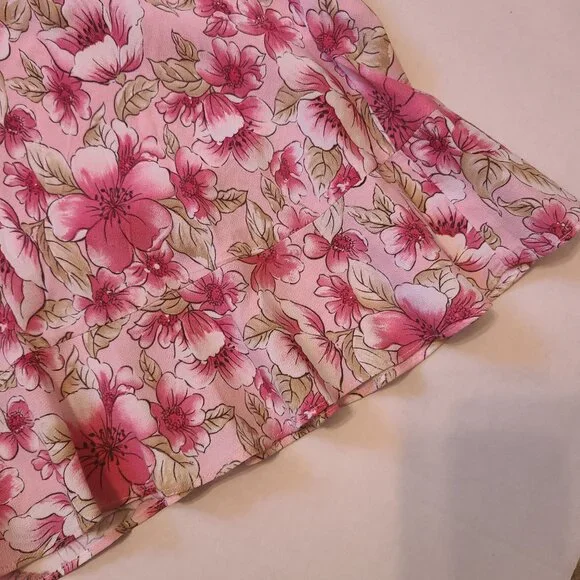 Ann Taylor LOFT Petites Pink Floral Dress – Size Petite L - Picture 5 of 5